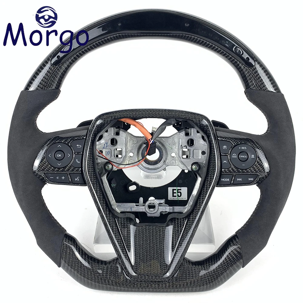 For Toyota Camry Car Carbon Fiber Steering Wheel For Toyota Avalon Corolla Land Cruiser Yaris RAV4 Steering Wheel Customized