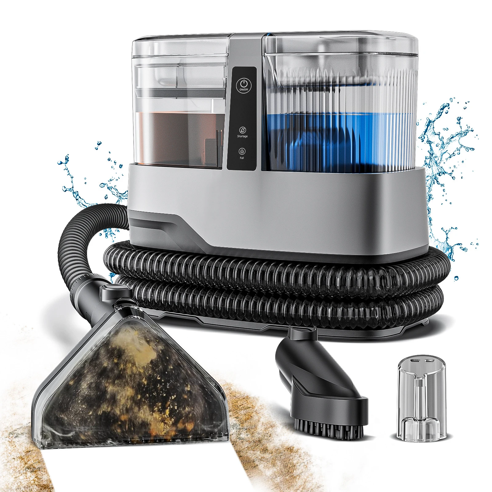 C688 Teppichreiniger 600W 17KPa Saugleistung Handgerät für Tiefenreinigung von Flecken auf Stoff, Sofa, Autositz und Haustierflecken