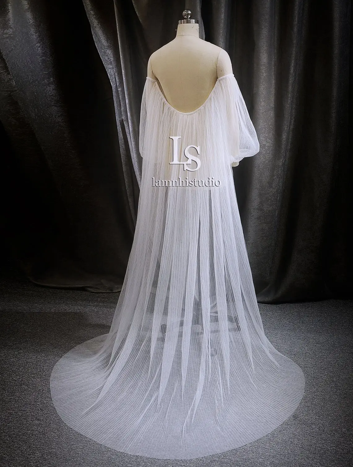 

Tulle Bridal Bolero Bride Jacket Wedding Cape For Photo Shoot Shawl Wraps Kimono Pregnant Party Sleepwear Women Bathrobe