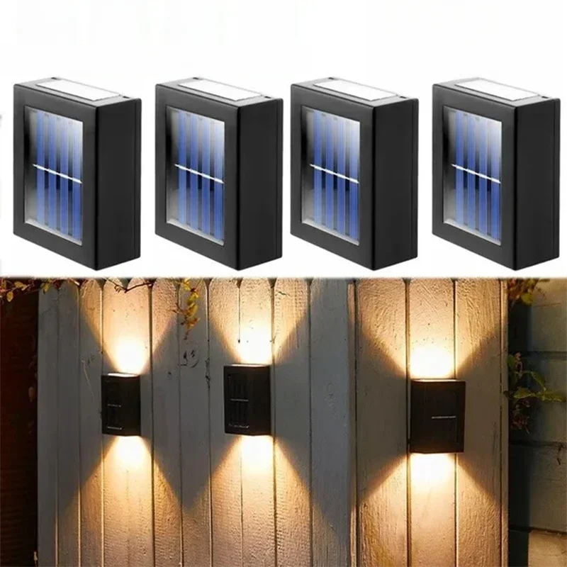 Solar-Up- und Down-Spot-Lichter für den Außenbereich, Straßenwandleuchte, solarbetrieben,