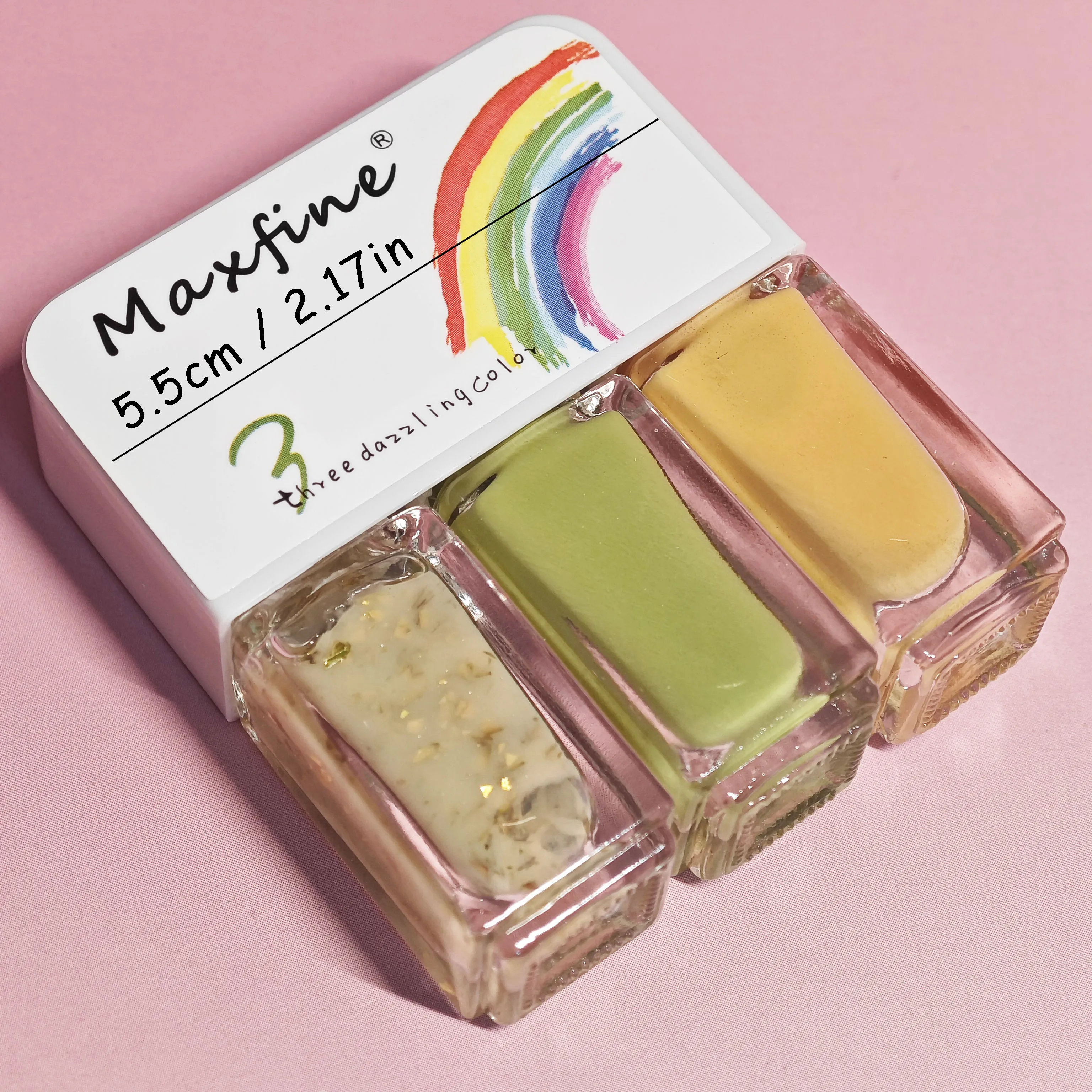 V24 ソルトキャラメルアイスクリーム 3本セット - ノーベイクネイルポリッシュ 速乾 長持ち 剥がせる 水性 3色ネイル