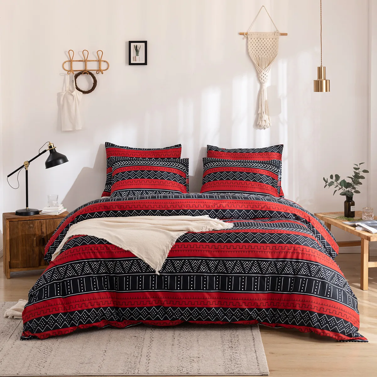 Inka Triangles Stripes Duvet Cover Set EU Single Double King US Twin Full Queen Size Bedclothes