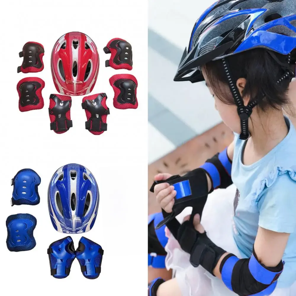 AliExpress 7pcs Children Skating Protector Set Comfortable Shockproof Bike Safety Helmet Knee Elbow Wrist Guard