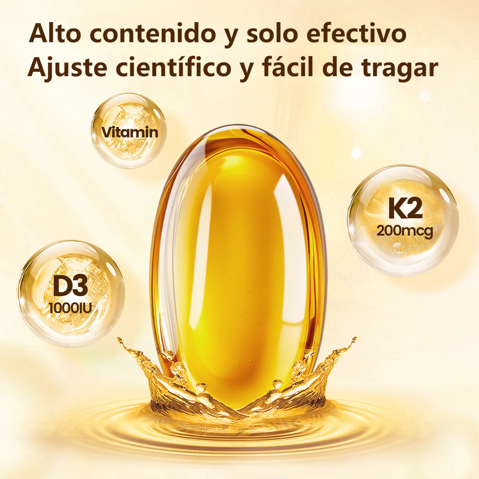 فيفونو فيتامين د3 + ك2 علكة ناعمة مع زيت جوز الهند، مجمع فيتامين د وK 2 في 1 لدعم امتصاص الكالسيوم، تركيبة ممتازة، 300 علكة ناعمة، سهل البتلع.