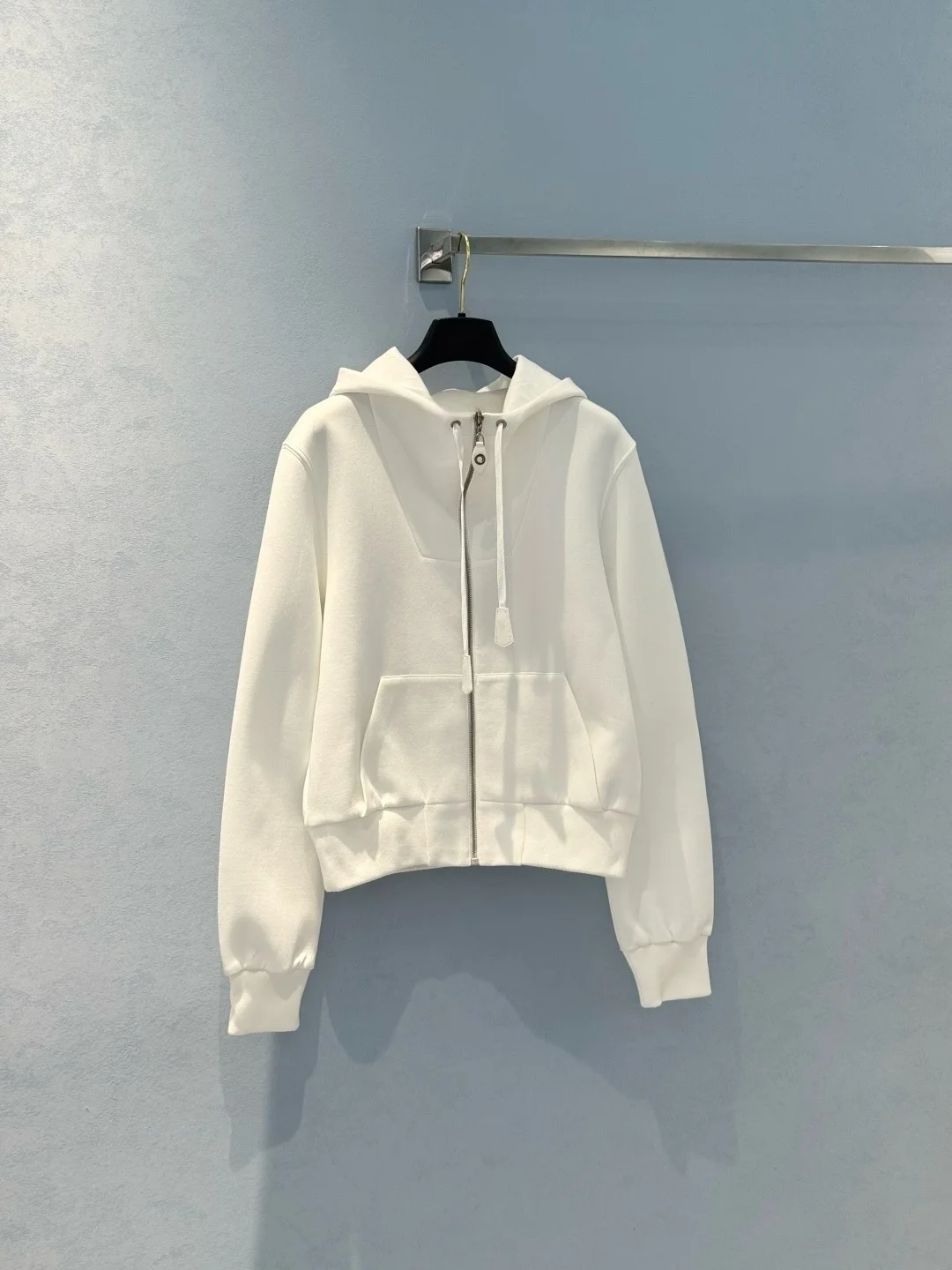 

New Summer 100Percent Cotton Hooded Zip Up Jacket With Sleeve Leather Patch Casual Flattering Fit Unisex Elegant Look Fashion