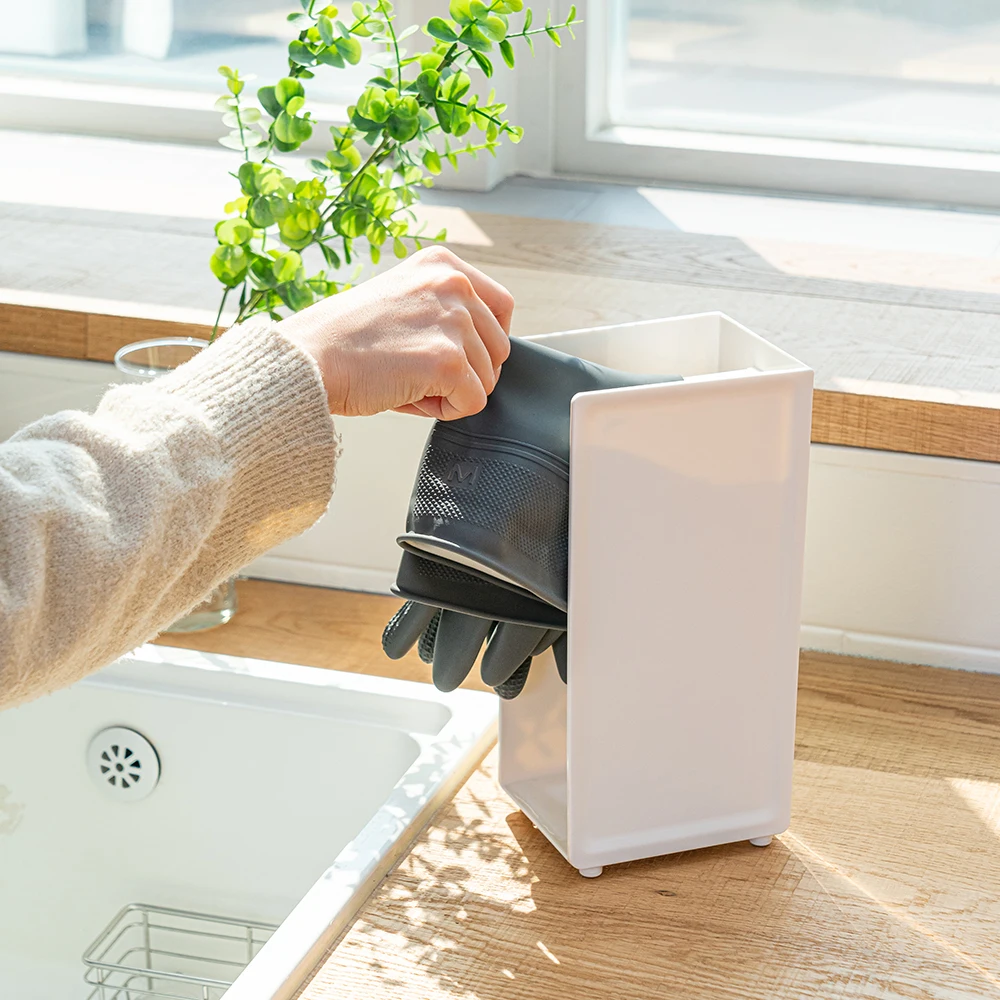 Franco Rubber Glove Hidden Holder Stand (Includes Gloves) functional innovative convenient