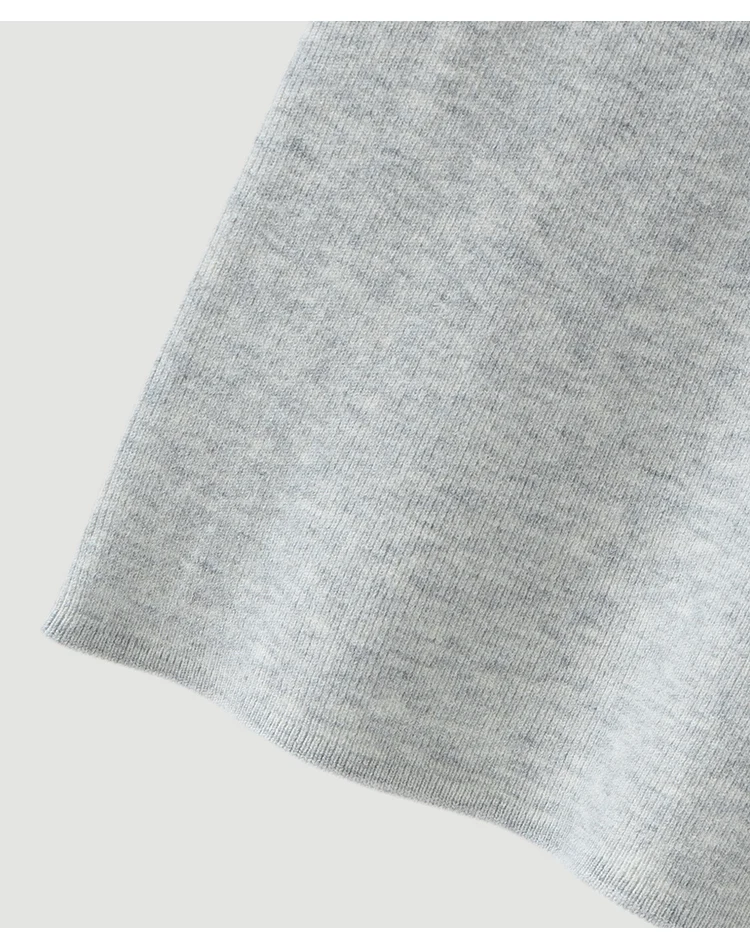 MZ62004 Damen Kaschmir-Mischung Kurzarm-Strickoberteil mit Stehkragen, Weich Strukturierter Pullover für Arbeit und Alltag, Herbst 2026 – Detail 19