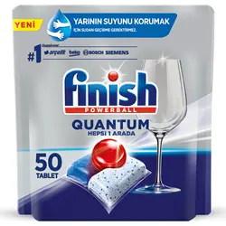 Finish Quantum 50 Kapsül Bulaşık Makinesi Deterjanı Tableti Tüm Makineler İçin Uygun Pratik Kullanım