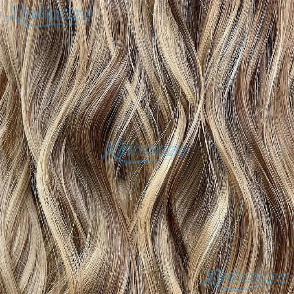 أشقر بني # 4/27 تسليط الضوء على الجسم شعر بشري مموج 5x5 الحرير إغلاق الباروكات قبل قطعها البرازيلي 13x6/360 الدانتيل الباروكات الأمامية #3