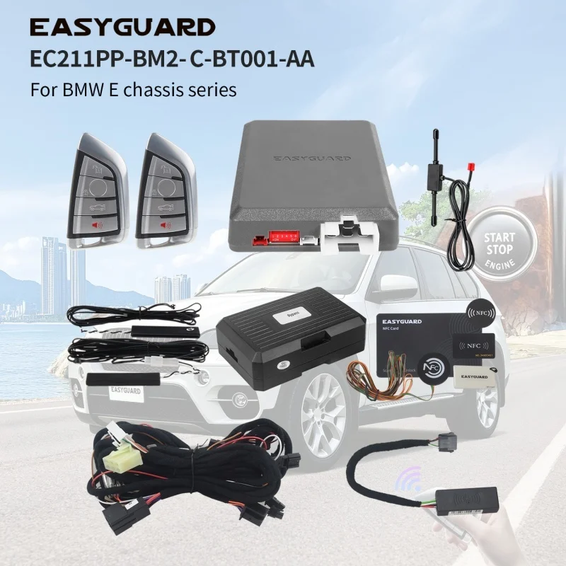 EASYGUARD Smartphone APP control CAN BUS PKE starter for BMW E86,E89,E81,E82,E87,E88,E90,E91,E92,E93,E84,E83,E70,E60,E61,E64