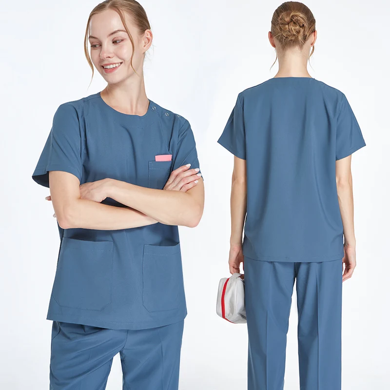 Stretch Pediatric Nursing Clothing Soft Operating Room Workwear Orthopaedic Surgeon Scrub Sets Quick-dry Medical Uniform S02