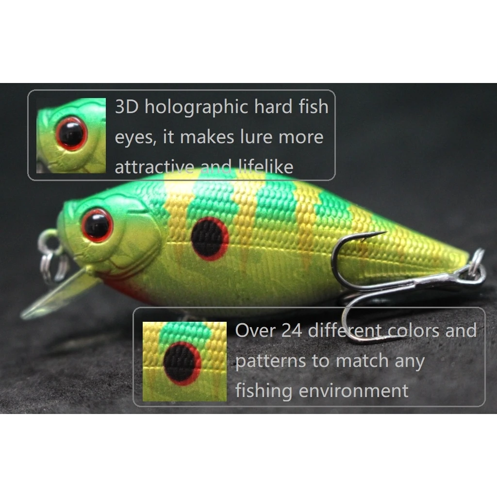 wLure Crankbait Fishing Lure 6.5cm 7.4g Flat Body Wide Wobbler Musky Bait Floating Tank Tested Hard Bait Variant Colors C547