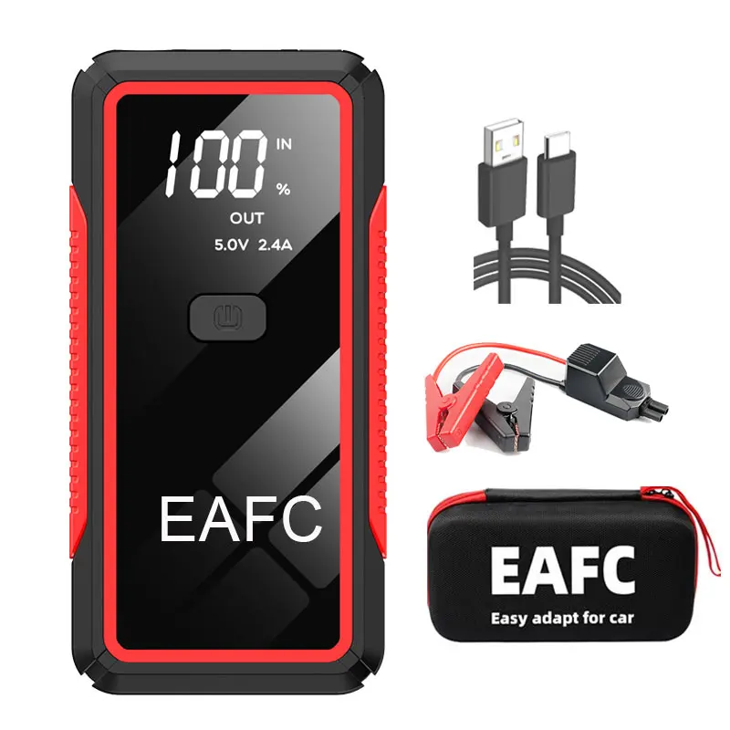 EAFC 2000A Peak Car Jump Starter & 10000mAh draagbare powerbank – Boost 12V benzine 6,0L / diesel 4,0L voertuigen