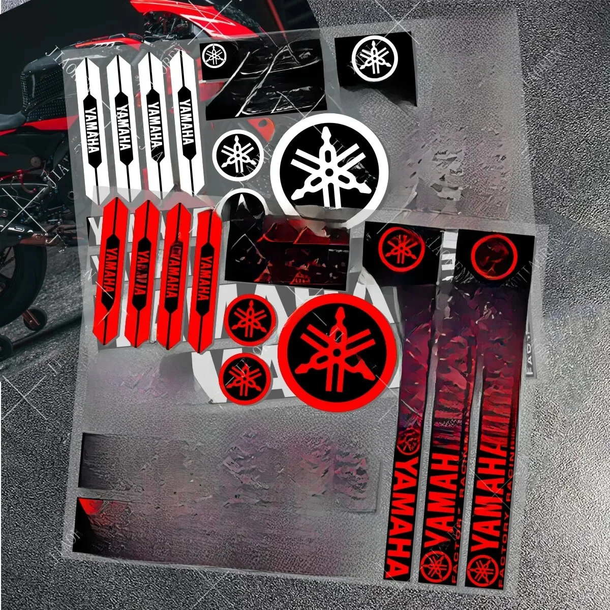 AliExpress Yamaha Vinyl Motorcycle Sticker YAMAHA stickers logo decal YAMAHAS Bike Helmet car MT 07 09 R1 R3 R6 NMAX TMAX XMAX TENERE 700 JOG