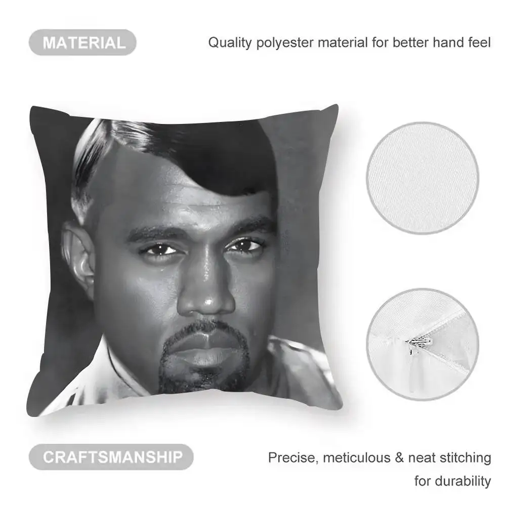 New Year Funny K-KanyES W-Wests Pattern Printed Cushion Cover Pillowcases Christmas Decorations High Quality Home Xmas Ornaments