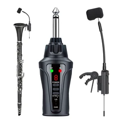 Acemic KT-5 Wireless Clarinet Microphone System, UHF Condenser for Clarinetist Playing Studio Recording Stage Live Performance