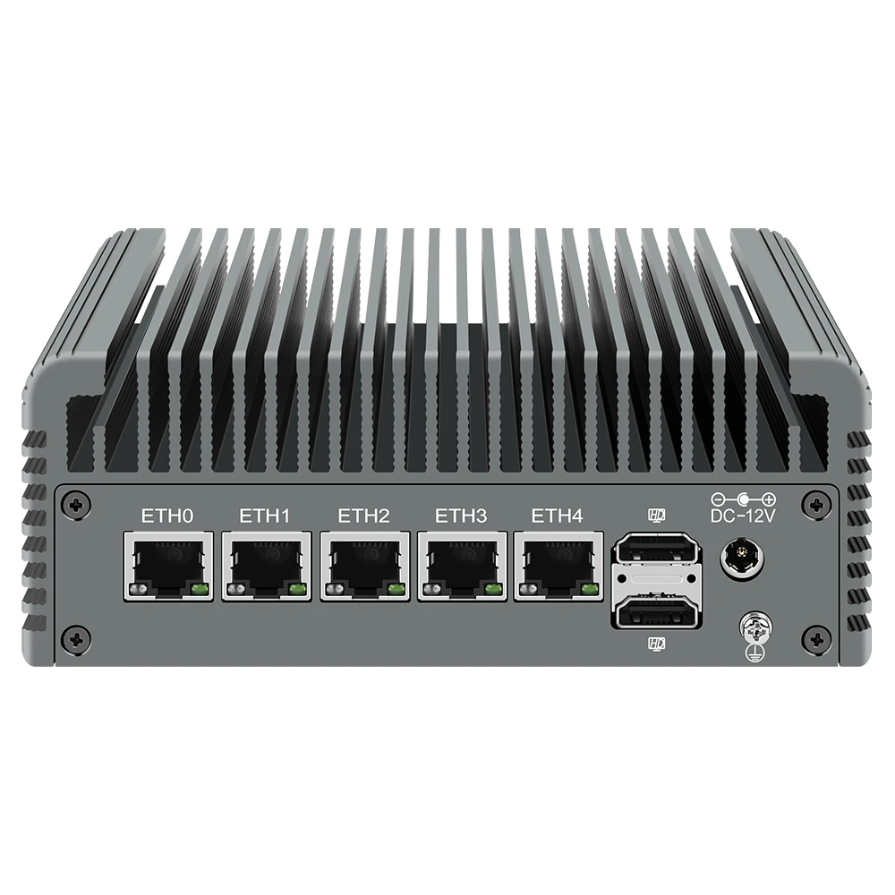 Micro Firewall Appliance, Mini-PC, VPN, Router-PC, Intel Erle Lake-n 12. Generation n100 rj42 4x2,5 gbe I226-V 2 x HDMI DP TF, Typ C.