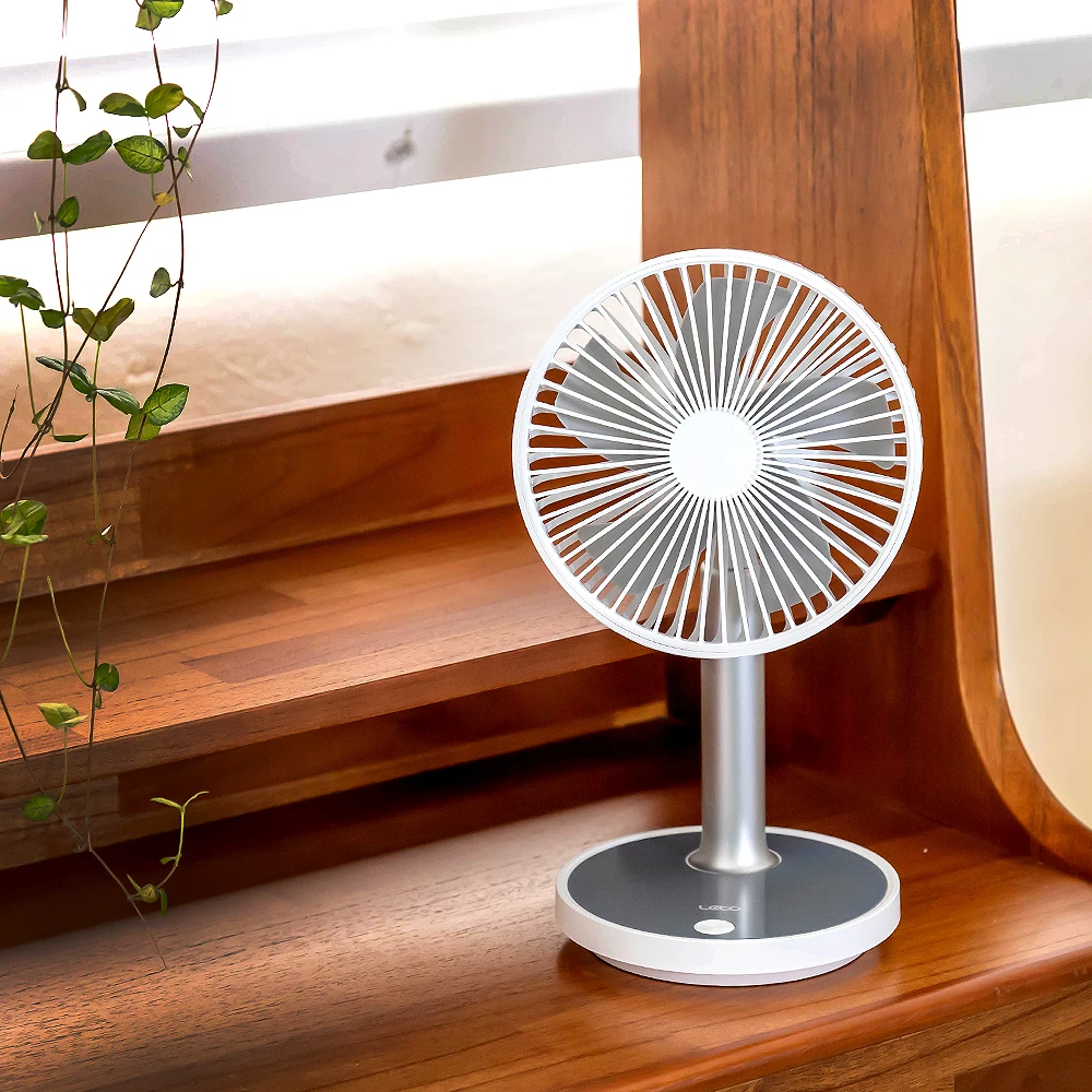 مروحة طاولة لاسلكية صغيرة ، ارتفاع قابل للتعديل ، مكتب صغير ، ضوضاء منخفضة ، مروحة تخييم #6