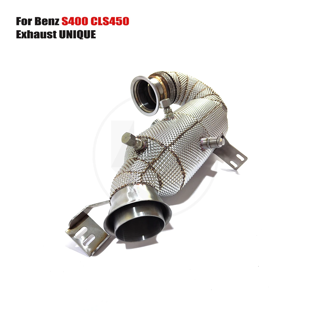 UNIQUE For 2020+ Benz W223 S400 S450 CLS450 2.5T No light on  downpipe With insulator downpipe With cat/without cat exhaust pipe