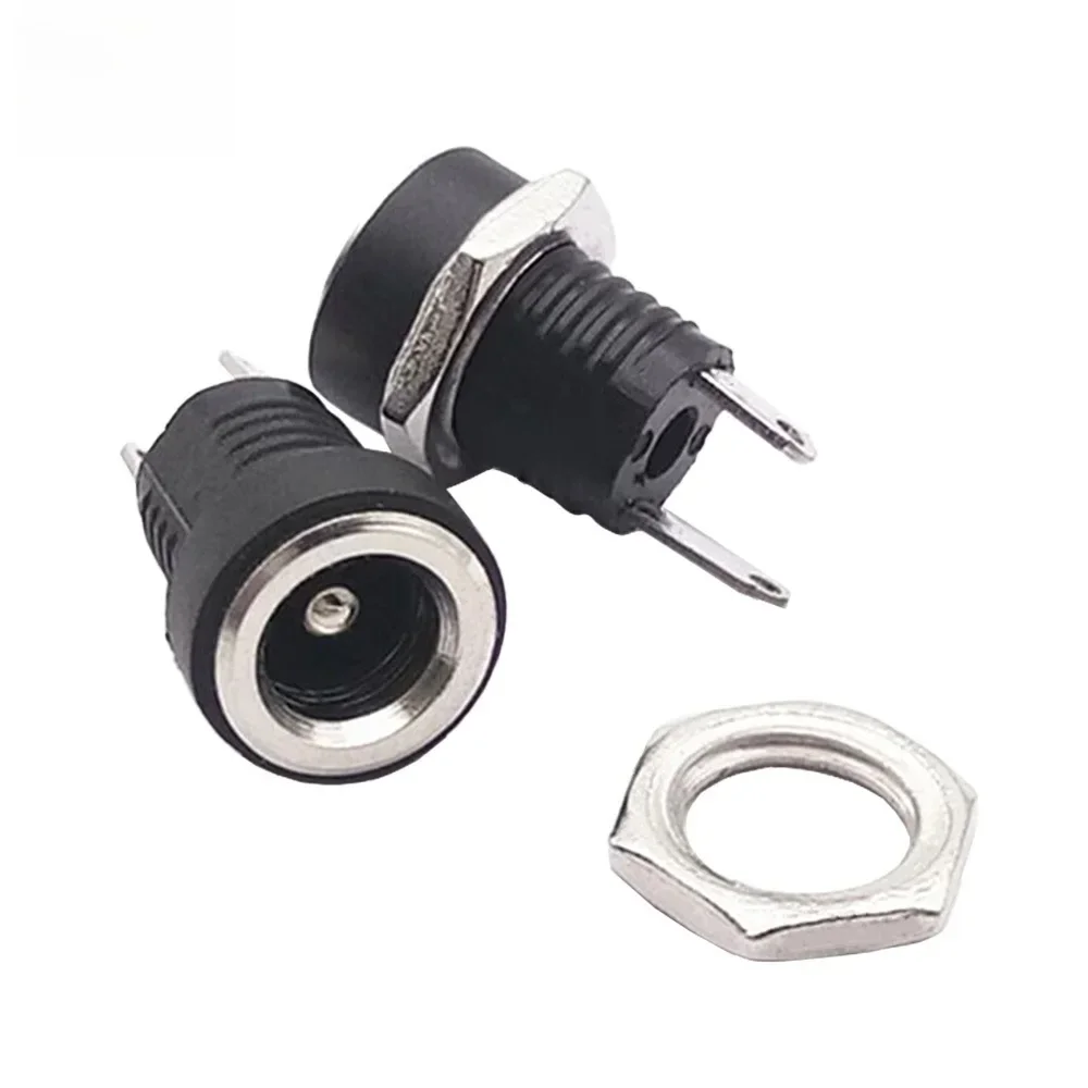 10er-Pack DC022 B Power Jack Panel Mount Connector DC 5,5 mm x 2,1 DC 5,5 mm x 2,5 mm Buchse Löttyp Power Jack Buchse