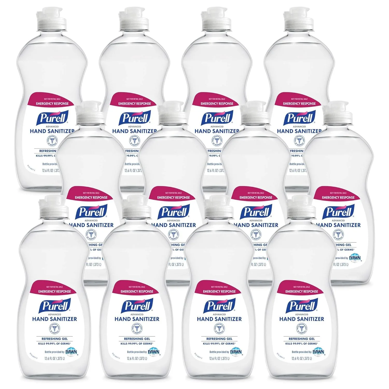 

Advanced Hand Sanitizer Gel, Clean Scent, 12.6 Oz, 12 pack