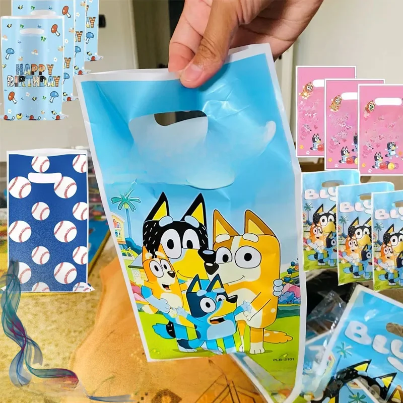 Sacos azuis do favor do partido do tema, Sacos descartáveis dos doces, perfeitos para celebrações e