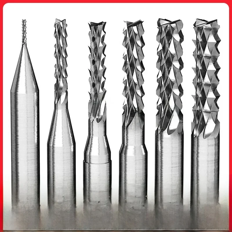 Mini forets PCB en acier au tungstène, fraise à maïs, mèches de routeur pour machine à graver, outils de fraisage CNC, 0.5mm-3.175mm, 1 pièce, 10 pièces
