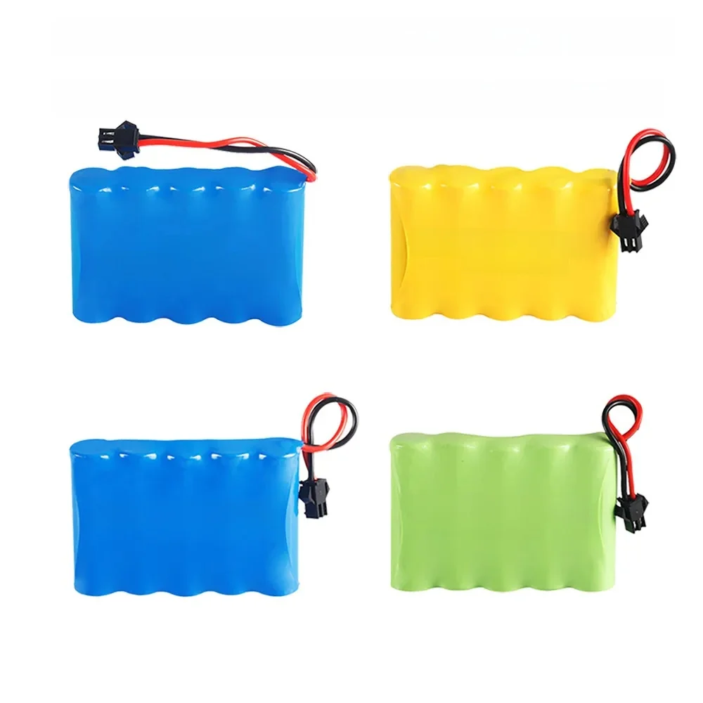 Pack de batteries 6V, batterie rechargeable NICD, 700mAh, 1400mAh, 1800mAh, 2800mAh pour jouets RC, voitures, camions, chars, armes à feu, jouets RC, batterie AA 6V