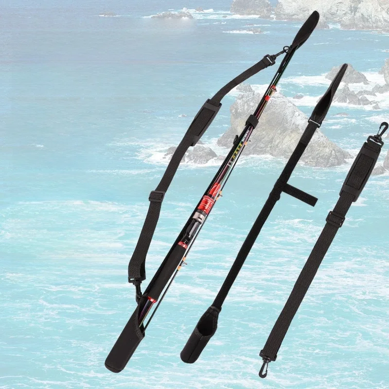 Sac de rangement pour canne à pêche, ceinture d'épaule réglable pour canne à pêche Portable, ceinture de protection pour moulinet, accessoires de pêche