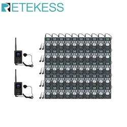 Retekess FM Tour Guide System Wireless Audio System 2pc FT11 FM Transmitter 50pc PR13 Radio Receiver For Church Training Hajj
