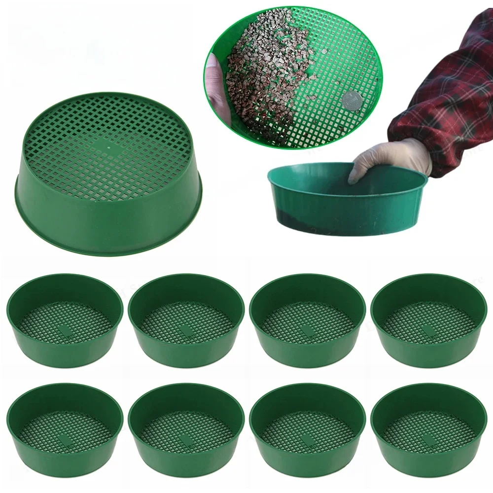 1-10 pièces filtre de sol de jardin tamis de jardin en plastique outil de tamisage tamis de sol à mailles fines tamis de sable minier pour maille de pierre de sol H