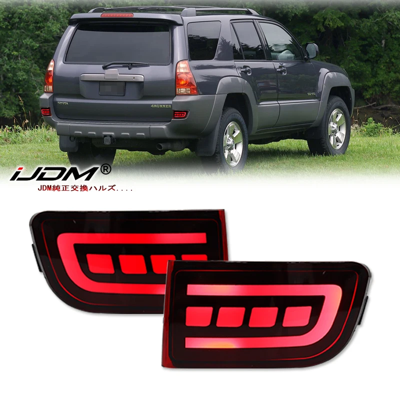 Toyota Land Cruiser Prado 120 4Runner Rear Bumper Reflector LED Car Tail Lamp Brake Turn Signal Light 2002-2009