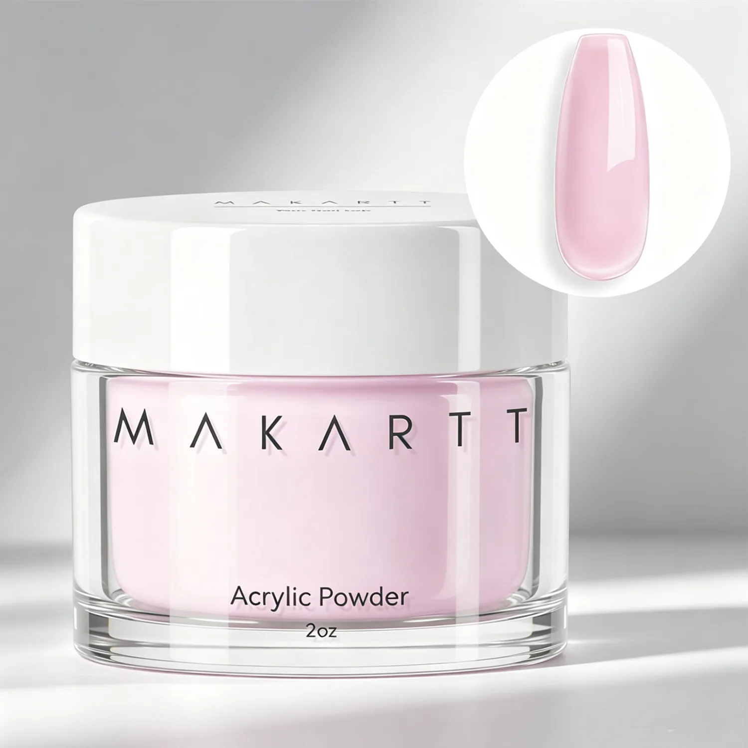 

Makartt Pink Acrylic Powder - 56g Professional Nail Powder for Nail Extension & 3D Nail Art Carving, Long-Lasting