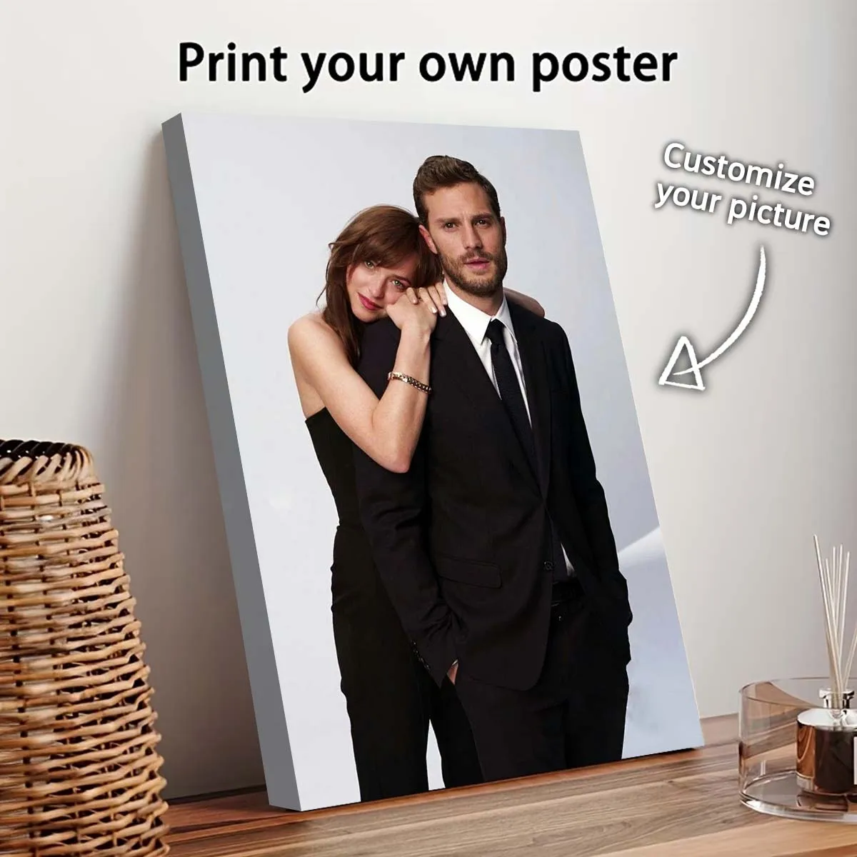 Custom Print Canvas Painting From Your Photos Wedding Birthday Poster Wall Art Decoration Pets Family Landscape Picture Decor