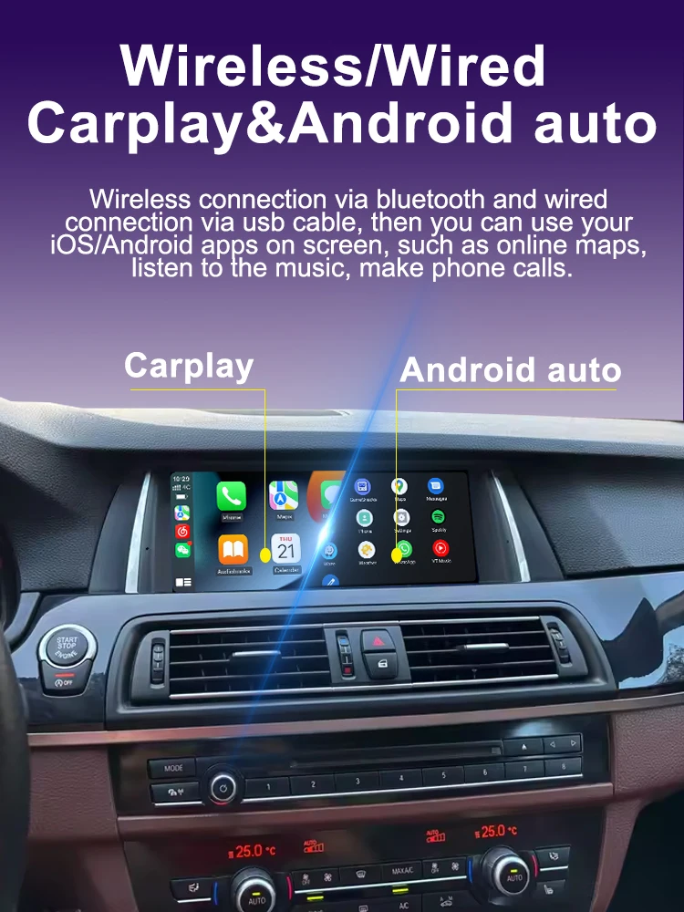 AUTOTOP 10,25 "Linux Auto Multimedia Für BMW 5er F10 F11 2010-2016 CIC NBT System Carplay Android Auto Youtube Airplay Einheit – Detail 8