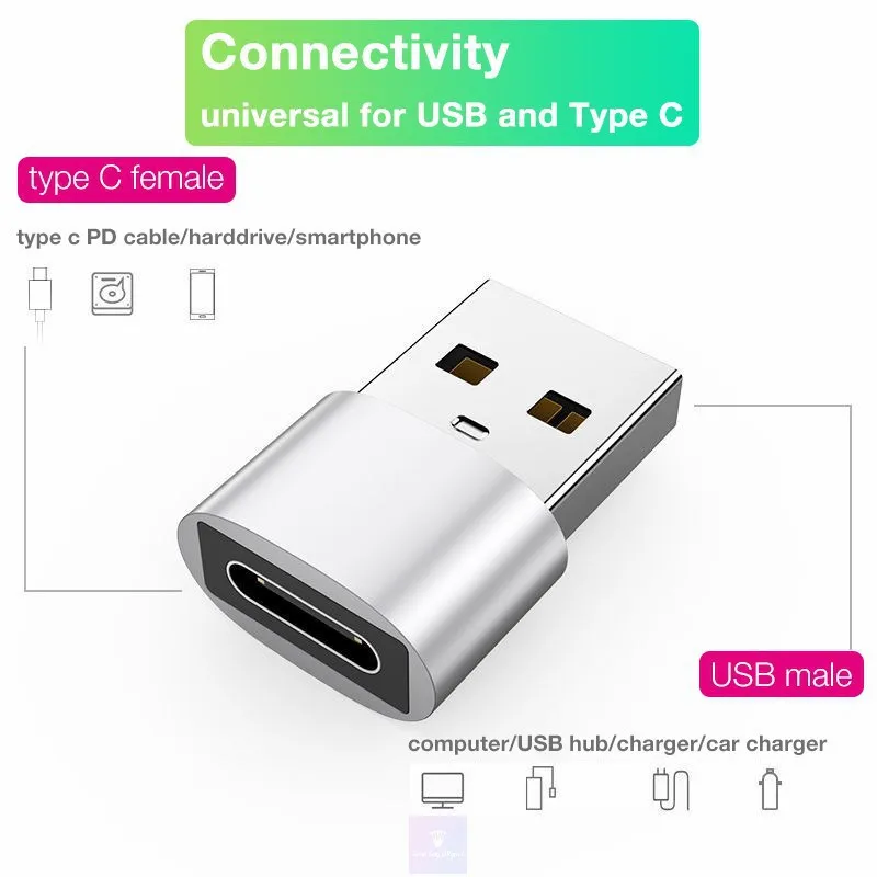 

10pcs USB To Type C OTG Adapter USB Male To Type-c Female Converter USB C Connector USB Type-C Charger