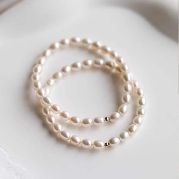 

Natural freshwater pearl beaded choker women
