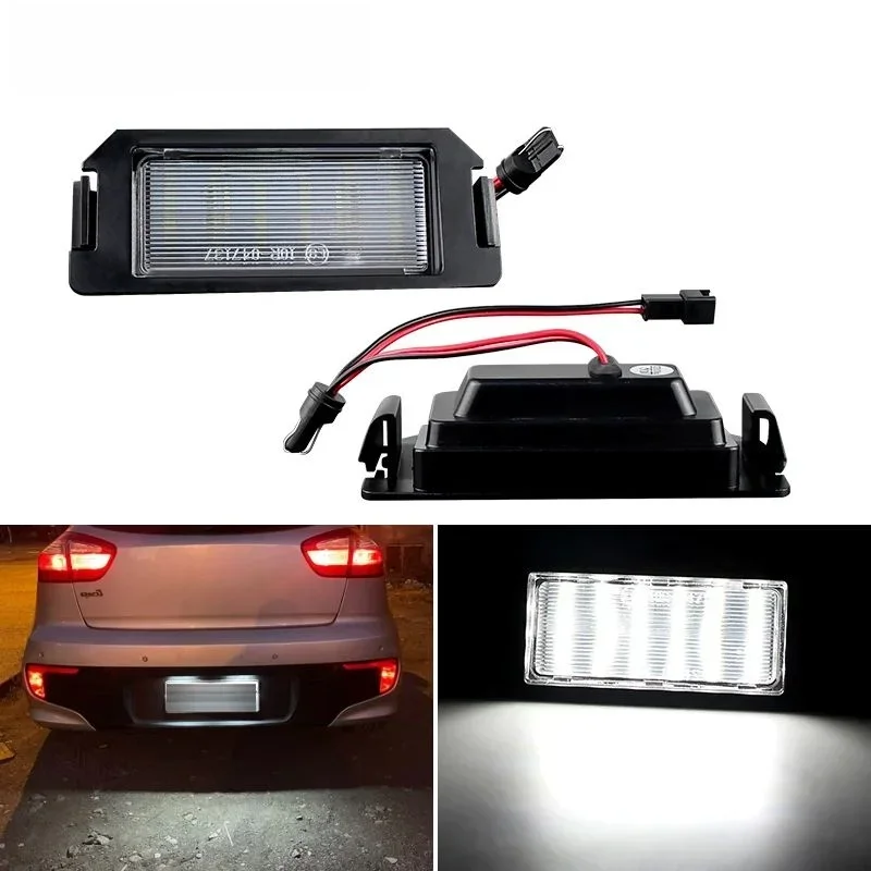 Lumière LED blanche de plaque de planificateur de numéro, CANbus NO brave, adaptée pour Kia Rio III, UB, 2011-2012, 2013, 2014, 2015, Kia Picanto TA, 2 pièces