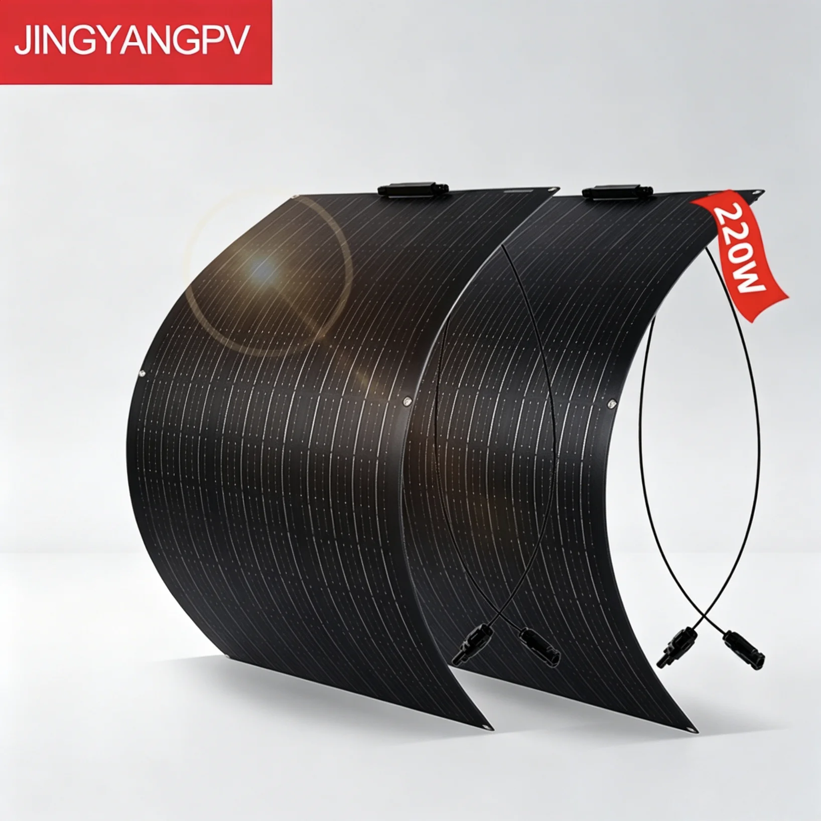 110W Flexibles Solarpanel mit ETFE-Schicht, Monokristalline Solarzelle, Hocheffizientes Solarpanel 18V für 12V Batterieladung, Wohnmobil