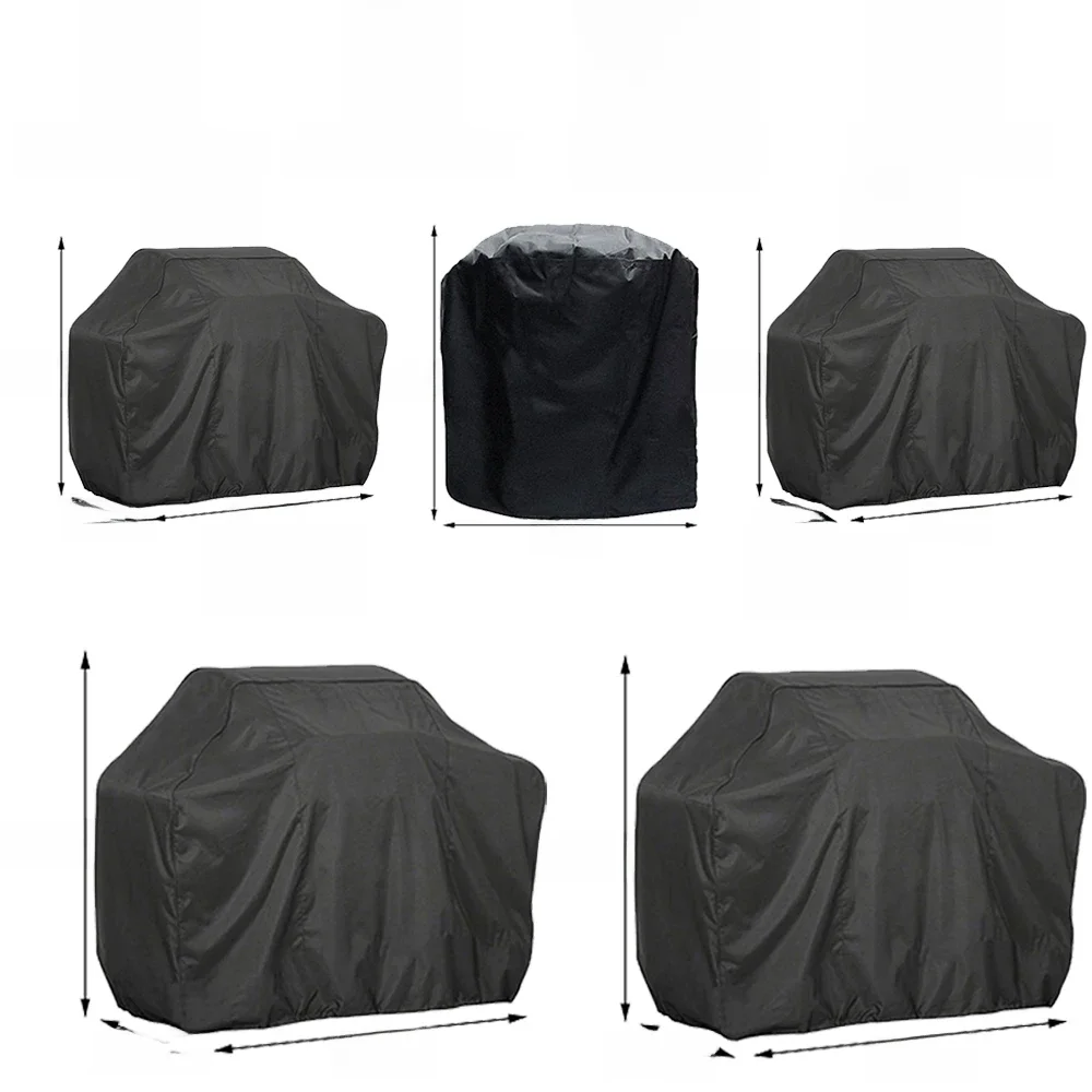 Housse de protection pour Barbecue d'extérieur, imperméable, robuste, Anti-soleil et pluie, pour Weber, ronde et rectangulaire, accessoires pour Barbecue