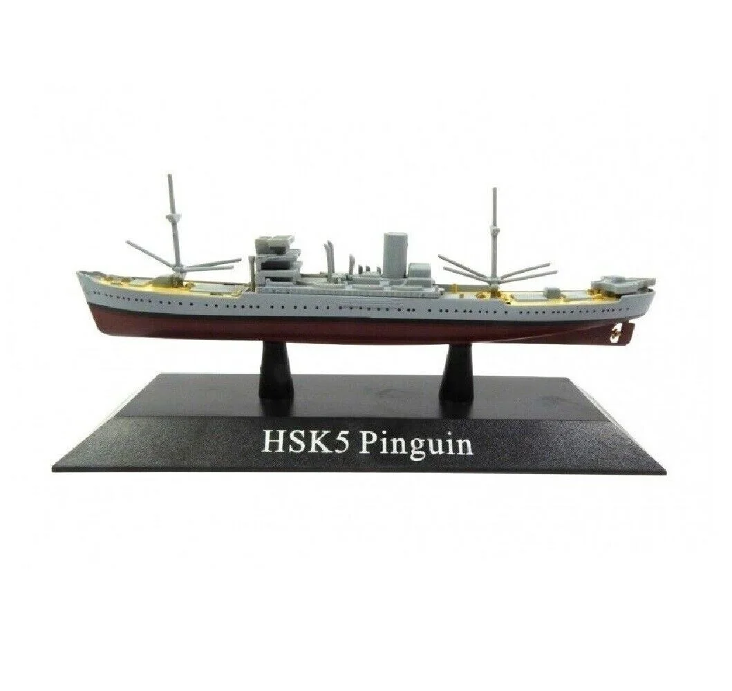 DeAgostini warship HSK5 miniature Diecast collectible 1:1250 scale Aporx 9-12 cms Kriegsschiffe Collection boats German Kriegsmarine 1935-45 Blister Original packing pedestal with name