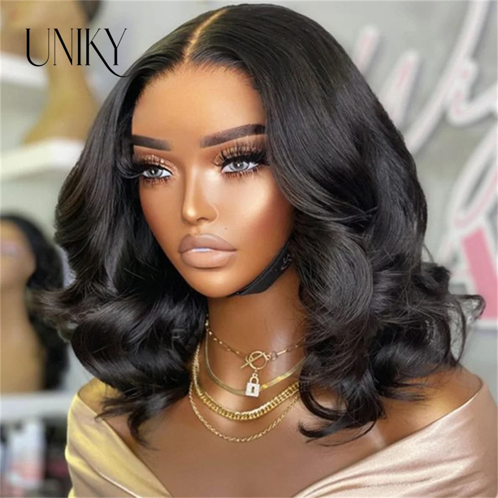 

Body Wave Bob Wig Human Hair Brizilian 13x4 Lace Front Wigs Short Wavy Preplucked Human Hair Wigs For Women 4x4 Lace Closure Wig