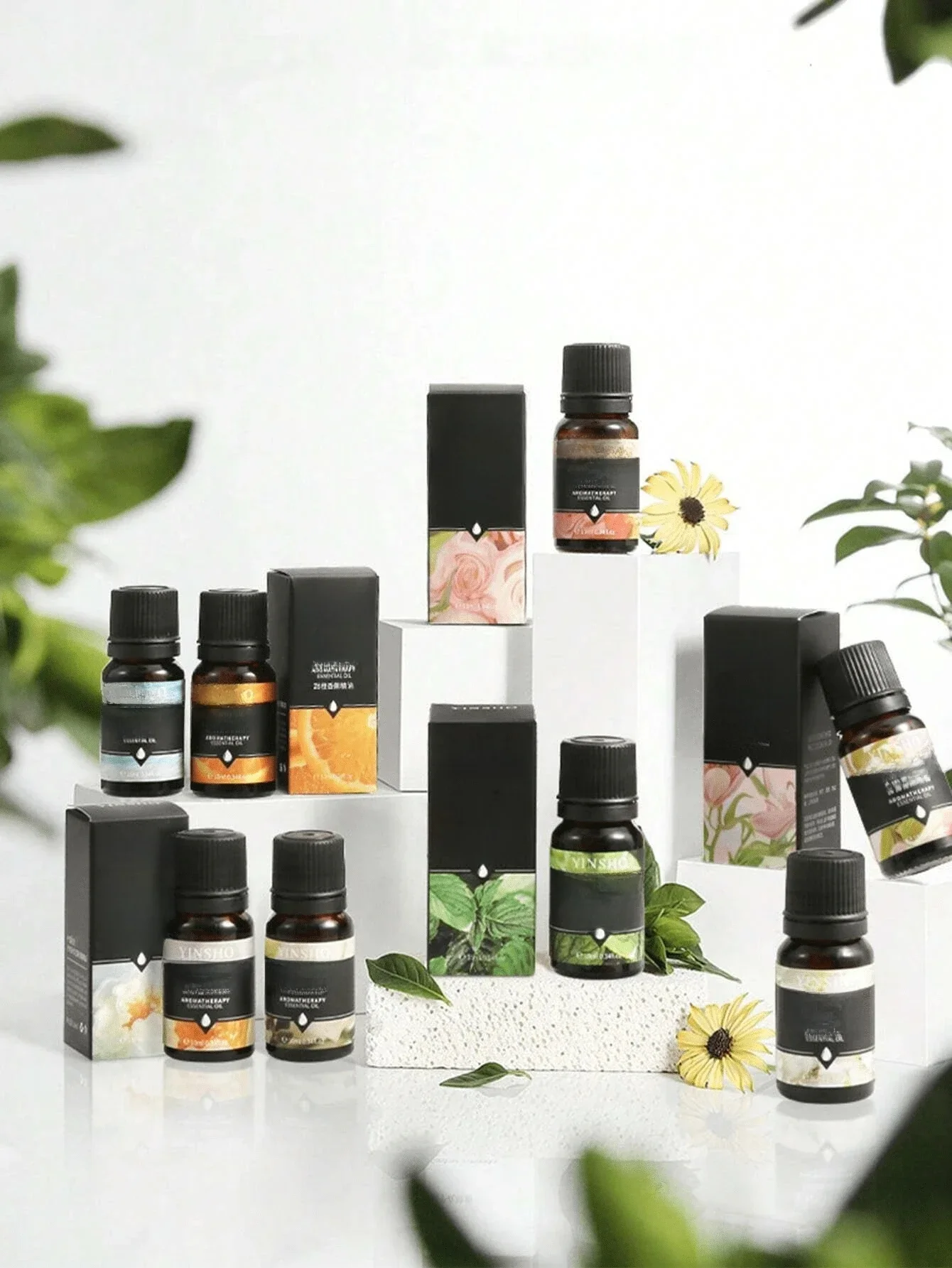 Huiles essentielles pour diffuseur d'arômes, 14 saveurs, 10ml, humidificateur d'air, soluble dans l'eau, Orange, vanille, Rose, lavande, parfum
