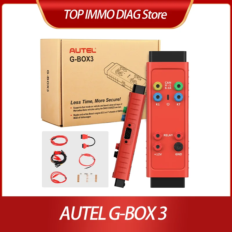 

Autel GBOX3 Key Programming Tool G-BOX For Mercedes-Benz BMW Toyota 4A All Key Lost Work Key Programmer With KM100/ IM508/ IM608