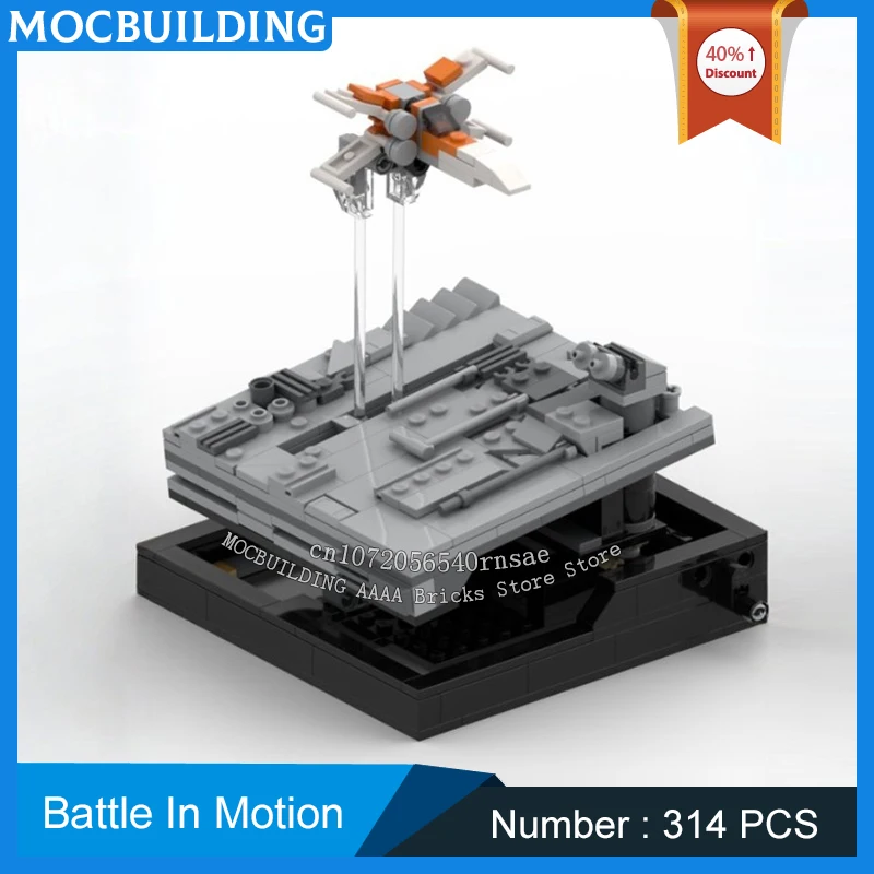 MOC Building Blocks Space Movie Series Battle Scene Destroyer Aerial Chase Model Assemble Bricks Toys Collection Display Gifts
