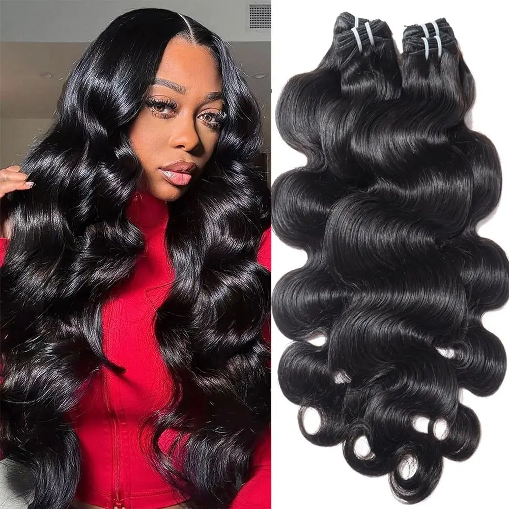 

16A Human Hair Bundles 28 30 32 Inches Body Wave Bundles 100% Human Hair Unprocessed Brazilian Raw Hair Bundles Weave Extensions