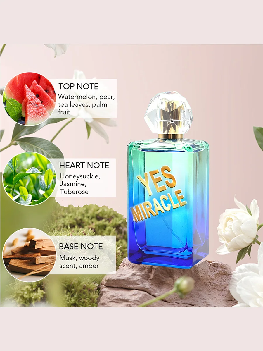 مجموعة عطور نسائية 3 عبوات/300 مل | فواكه الأزهار وروائح الزهور ألديهايد | روز البابونج الحمضيات والبطيخ الشاي الخوخ جوهر #3