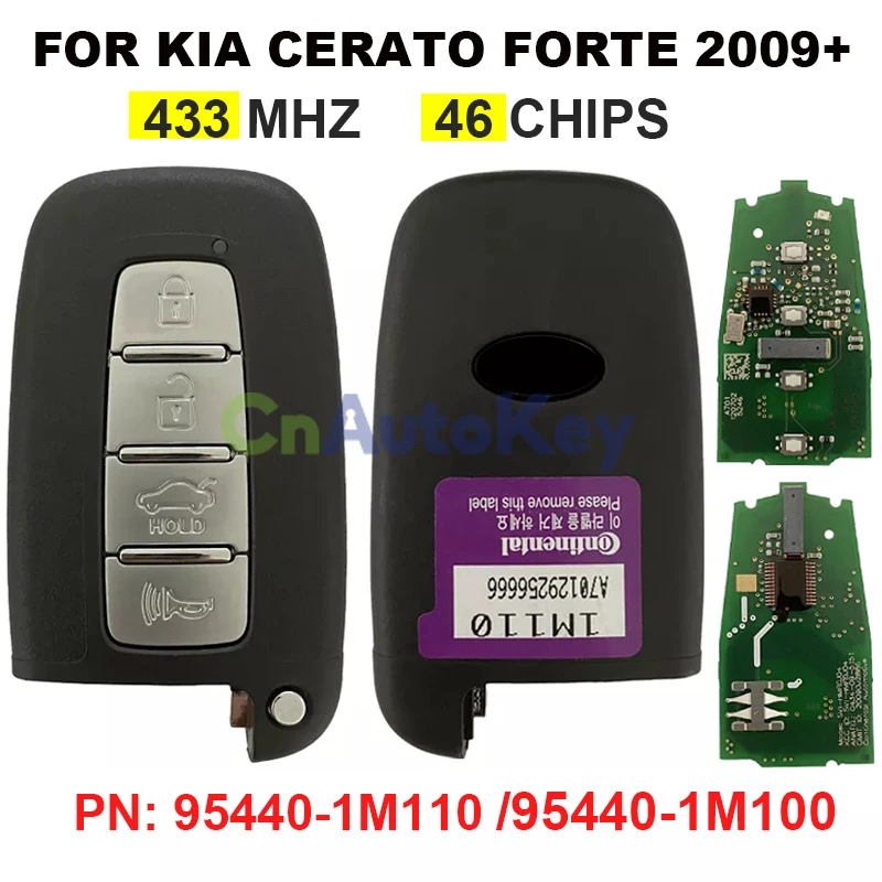 

CN051157 4 Buttons Original Smart Key Fob For KIA Cerato Forte 2009+ Remote FCC SVI-HMEUF04 PCF7952 Chip 95440-1M110 95440-1M100