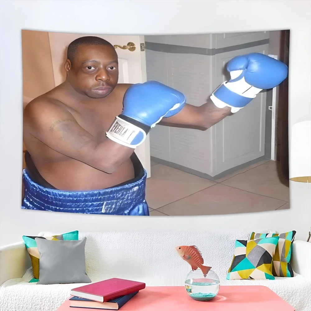 Flaga bokserska Lester Green 90x150 cm, gobelin do powieszenia na ścianę, dekoracja pokoju, podwójna penetracja do dekoracji pokoju, dekoracja akademika. — zdjęcie 2