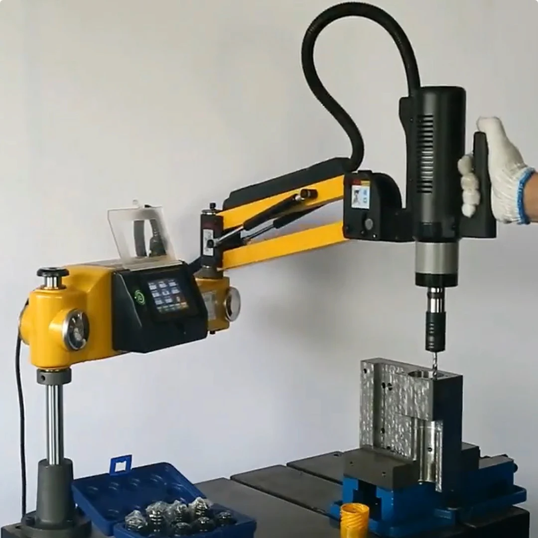 LY M3-M20 M6-M24-M36 CNC Electric Tapping Machine Servo Motor Tapper Drilling With Chucks Easy Arm Power Tool Threading Machine